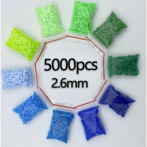 5000pcs 2.6mm Hama Beads Mini Perler replenish colors Fuse Bead Iron Beads for Kids Diy Puzzles High Quality Handmade Gift Toy