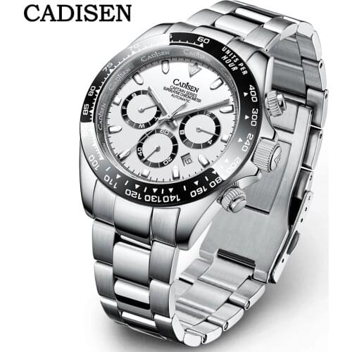CADISEN luxury Mens Mechanical Watch Japanese Movement 100M Waterproof Resistant Automatic Ceramic Sport Business Male Relogio