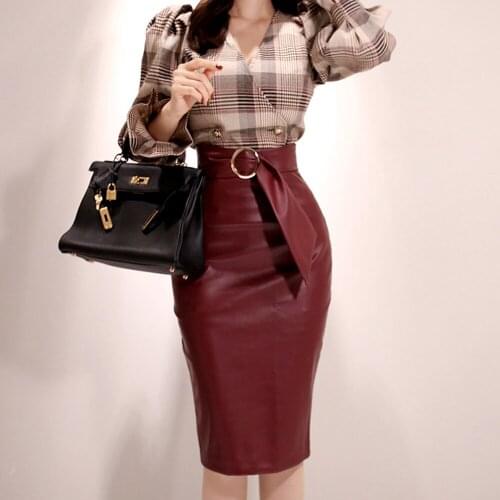 Кожаные юбки-карандаши DIDUQIPAO China At AliExpress