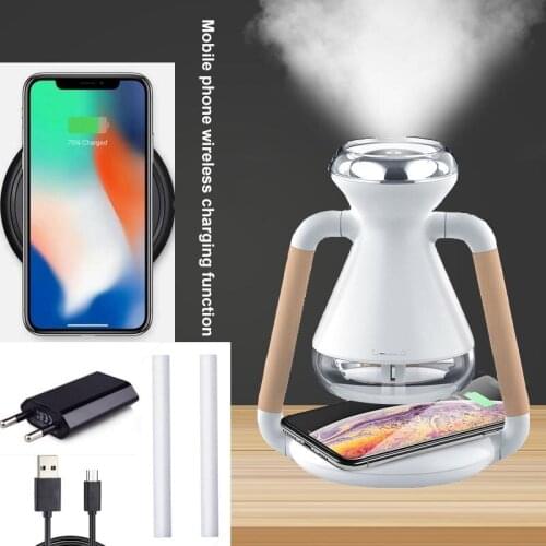 Electric Aroma air diffuser Mobile phone wireless charging Ultrasonic air humidifier Essential oil Aromatherapy cool mist maker
