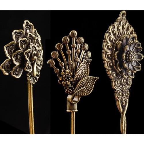 Vintage Pure Copper Cigar Needle Retro Cigar Dredge Piercer Creative Carving Needle Cigar Tool Smoking Men Woman Gift