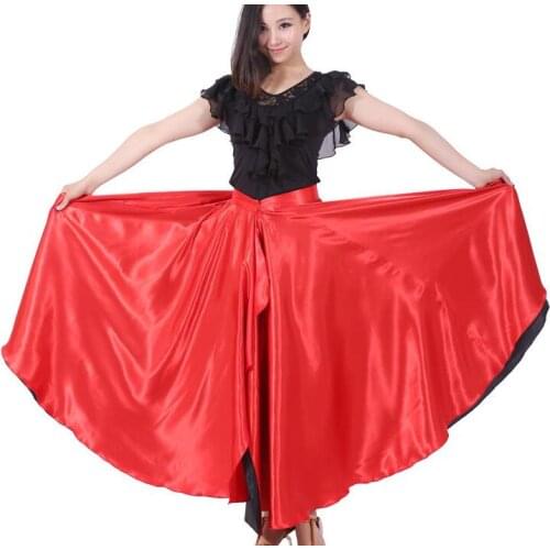 Spanish dance costumes Belly dance Gypsy skirt 360 degrees Flamenco