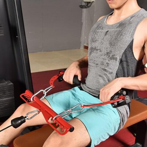 High Low Pulley Cable Attachments Home Gym Lat Pull Down Bar Bicep Triceps Back Muscle Blaster Fitness Rowing Workout Mag Handle