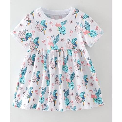 Quality Cotton Infant Bebe Kids One-piece A-Line Dresses for Girls Summer Casual Beach Dress Children Clothing Baby Girl Clothes