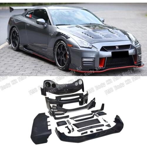 Real Carbon Fiber Front bumper Rear Bumper Side Skirt body kit for Nissan GTR35 tuning kit for GTR35 2008-2019 Morir Style