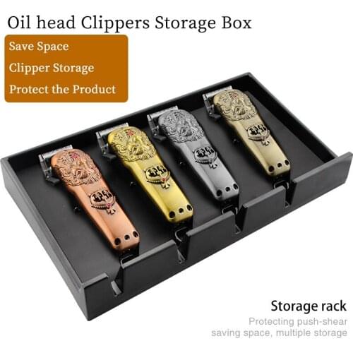 Barbershop Clipper Storage Box Hair Trimmer Charging Stand Hair Salon Clipper Display Stand Barber Tools