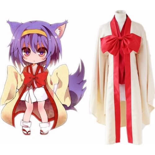 Anime No Game No Life Warbest Hatsuse Izuna Cosplay Costumes Japanese Kimono Halloween Party Dress