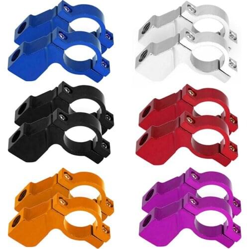 2pcs Universal Motorcycle Bike ATV rear View Mirror Bracket Mount Adapter Holder Clamp Screw CNC Aluminum 22mm 7/8" Handlebar