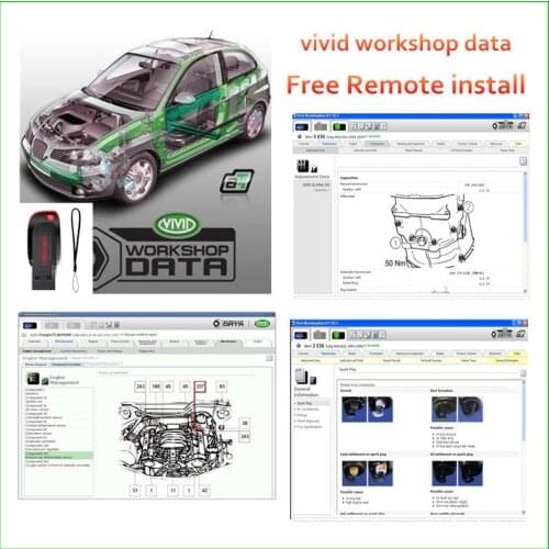 Hot Sale Vivid Workshop Data V10.2 Automotive auto repair software 2010 Vivid Workshop data ATI free shipping