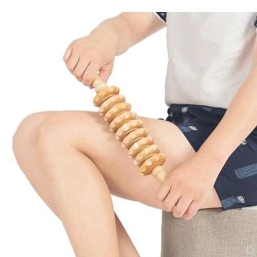 No paint color coarse yoga meridian shaft rod full-body massage stick rolling back massage lamented the waist neck leg wooden