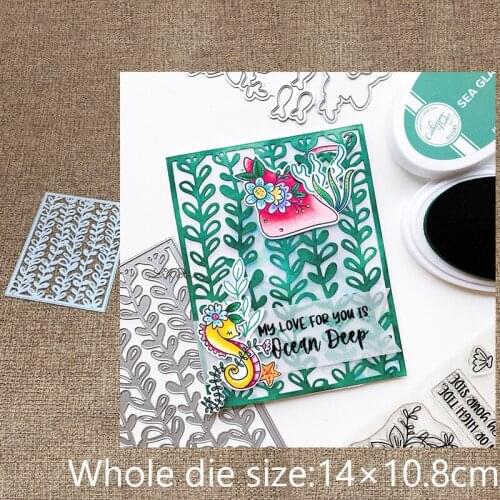 XLDesign Craft Metal stencil mold Cutting Dies SEAWEED COVER PLATE scrapbook die cuts Album Paper Card Craft Embossing