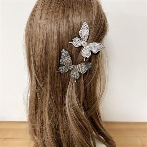 Fashion Women Rhinestone crystal Barrette hairpin flowers Hair Clips Girls delicate Ponytail Hair Accessories wholesale