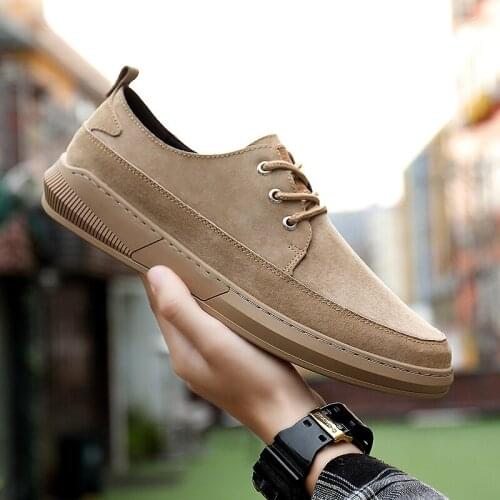Men Shoes Genuine Leather Casual Shoes Personality Fashion Sneakers Loafers