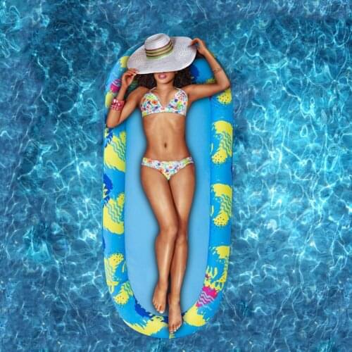 Inflatable Swimming Pool Lounger Floating Air Bed Recliner Water Hammock Air Mattress Water Mattress Sofa Water Sports Toys