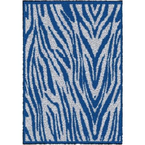 Latch Hook Rug Wall Hanging Crocheting Tapestry Blue pattern Pattern Cushion Kits for Embroidery Home Carpet 61cmX85cm