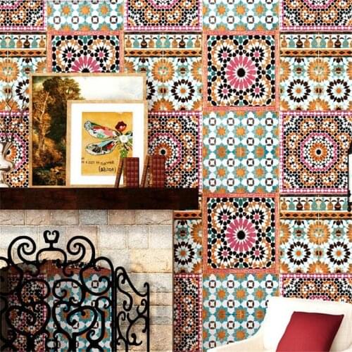 Beibehang new Bohemian style wallpaper ethnic style living room bedroom restaurant Southeast Asia Thai TV background wallpaper