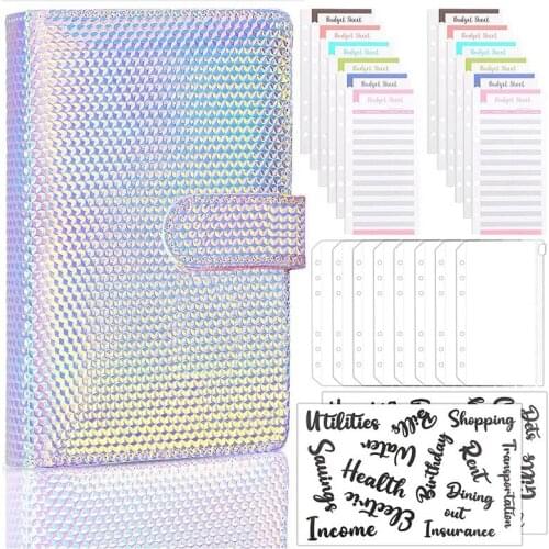 A6 Budget Binder,6 Ring Leather Notebook Binder Cover,Budget Binder Money Saving Cash Envelopes System