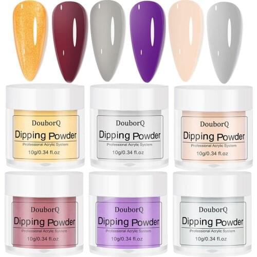 Clear Pink White 10ml Acrylic Dip Powder Natural Dry Long Lasting French Dip Nail Dust Without Lamp