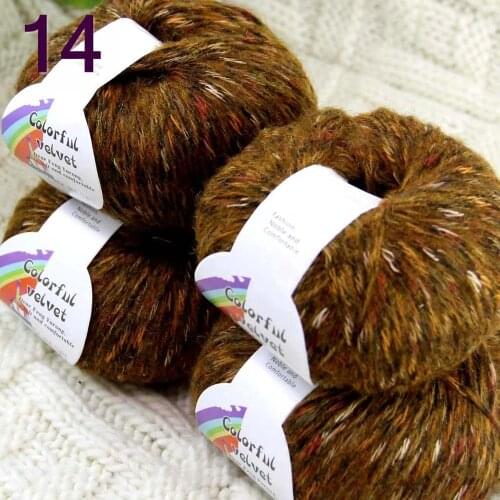 Sale 4SkeinsX50gr Luxury Soft MOHAIR Colorful Shawls Hand Knit Crochet Yarn Colorful Mocha 824-14-4