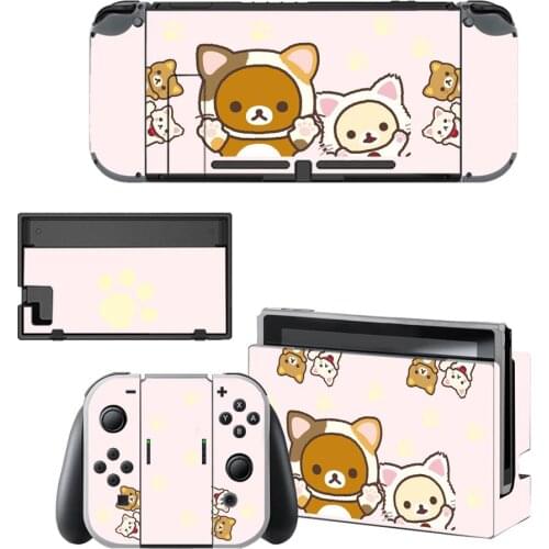 Rilakkuma Korilakkuma Screen Protector Sticker Skin for Nintendo Switch NS Console Dock Charger Stand Holder Joy-con Controller