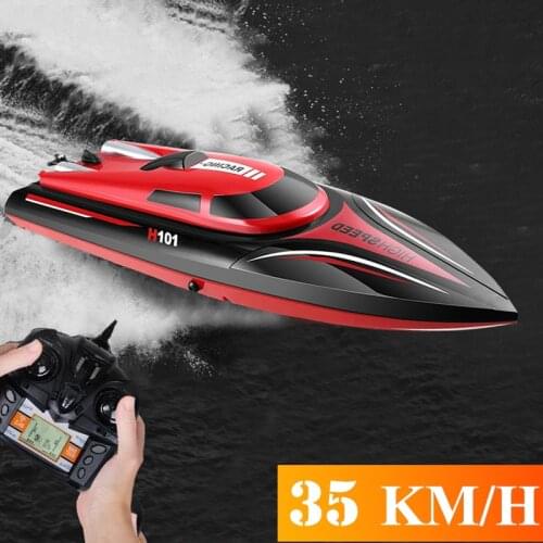 H101 35km/h High Speed Radio Remote Control Speedboat Electric Boat 2.4GHz RC Racing Ship Steerable Boats Adults RC Kid Toy gift