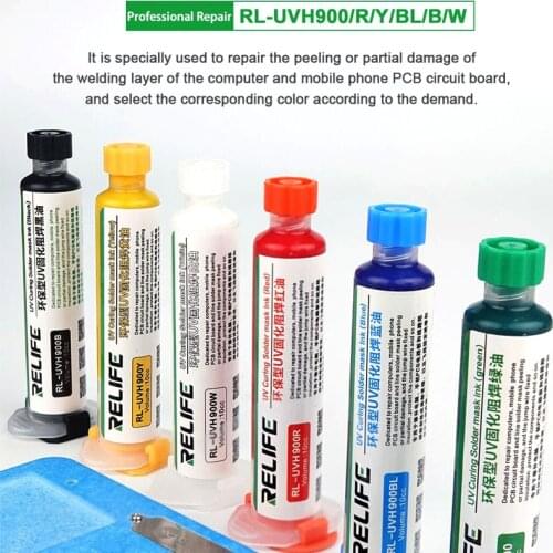 RELIFE Series UV Curing Solder Mask Repair protect Oil for Computer Mobile phone Notebook PCB motherboard