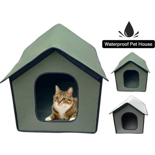 Pet Outdoor House Waterproof Weatherproof Cat House Dog Kennel Foldable For Pets Rainproof Dog House Cat House Villa Pet Outdoor