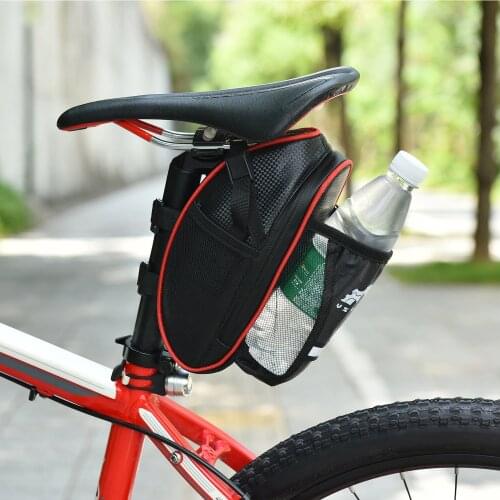 YSANAM Bike Saddle Bag with Reflective Design Cycling Under Seat Pack with Water Bottle Pouch for Mountain Bicycles Storage Bag