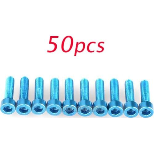 Free Shipping 50pcs M3 Hexagon Socket Head Screws Aluminium Alloy Screws length 5mm 6mm 8mm