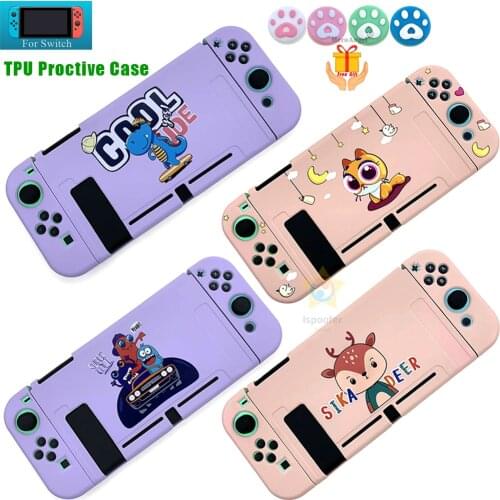 New For Nintendo Switch Protective Shell Colorful TPU Cover NS Game Full Controller Housing Case For Nintendo Switch Accessories