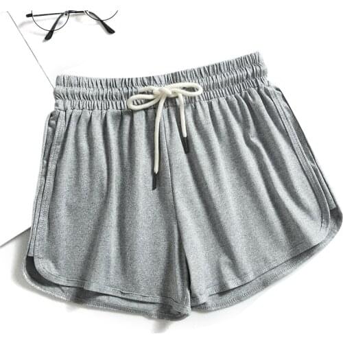 Women Sports Shorts New Summer Fashion Casual Candy Color Drawstring Skinny Shorts Lady Elastic Waist Beach Running Short Bottom