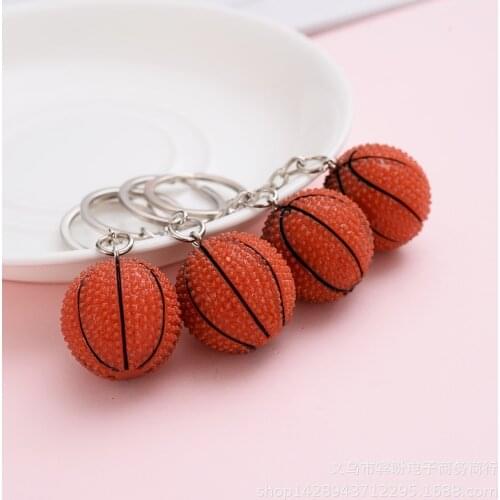 10pcs New Fashion Sports Keychain Car Key Chain Key Ring Football Basketball Pendant Keyring For Favorite Sportsmans Gift