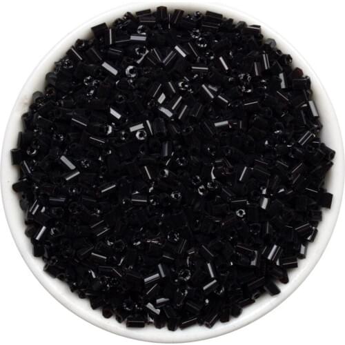 AAA Black Color 2x3mm 1000pcs Czech Glass Seed Tube Spacer Beads Women Bracelet Necklace DIY Jewelry Making