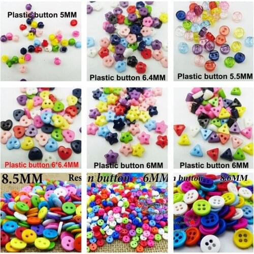 150PCS mixed HEART STAR ROUDN MINI PLASTIC buttons coat kids sewing clothes accessories R-228