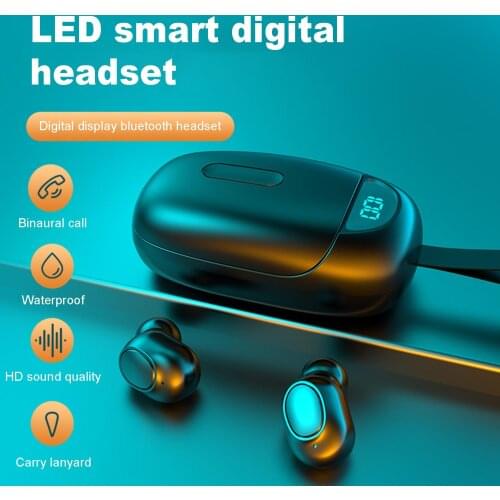 2020 New LB60 True Wireless Bluetooth Headset 5.0 Rechargeable Waterproof In-Ear Auto Match Earphones With Power Display