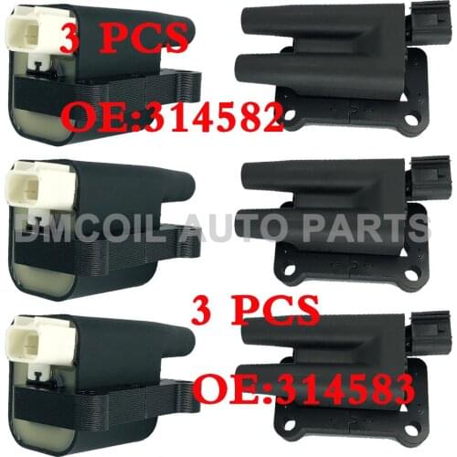 3 PCS MD314582 AND 3 PCS MD314583 IGNITION COIL FOR MITSUBISHI L200 PAJERO II III SPORT I 2.4L 3.0L 3.5L V6 6G72 6G74 1994