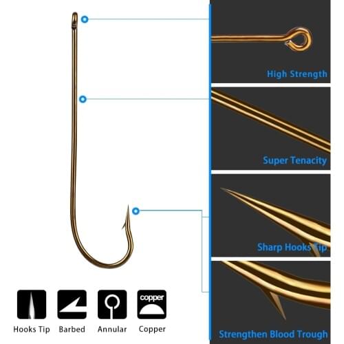 50pcs/lot 10#-6/0# High Carbon Steel High Strength Sharpened Saltwater Catfish Carp Fishing Hook Fishhook Anzol Jig Hooks Tackle