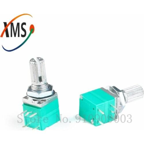 50pcs RK097G 5K 10K 20K 50K 100K 500K B5K with a switch audio 6pin shaft 15mm amplifier sealing potentiometer