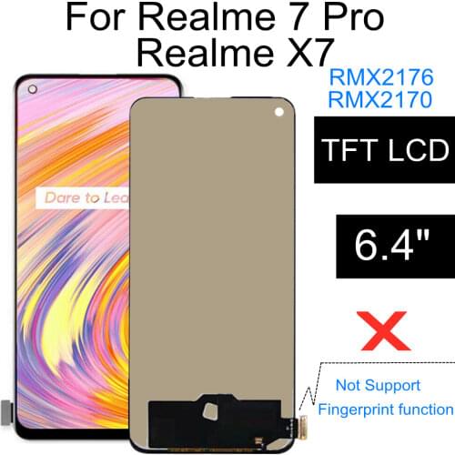 6.40" TFT LCD For Realme 7 Pro 7Pro RMX2170 X7 RMX2176 LCD Display Touch Screen Digitizer Assembly Replacement