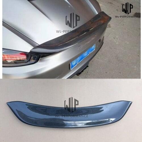 718 High Quality FRP / Carbon Fiber Rear Wings Trunk Lip Spoiler FRP Unpainted Wings For Porsche 718