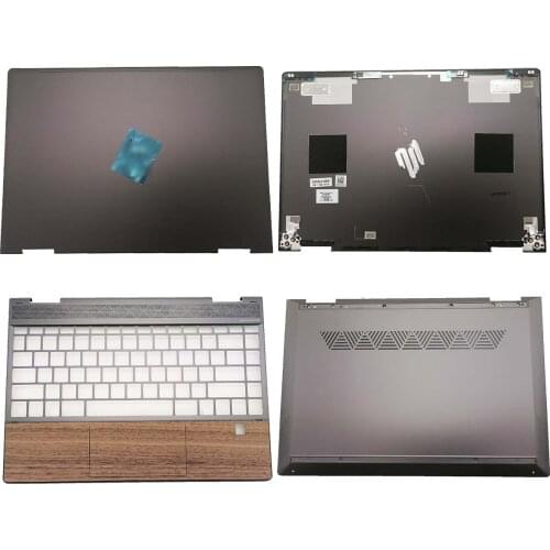 Brand New Laptop Cover For HP Envy X360 13-AR TPN-W141 LCD Back Cover/Palmrest/Bottom Case Cover L54198-001 Brown and wood grain
