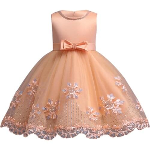 Summer New Lace Princess Dress For Formal Evening Wedding Gown Flower Girls Dress Children Clothing Kids Party For Girl Clothes