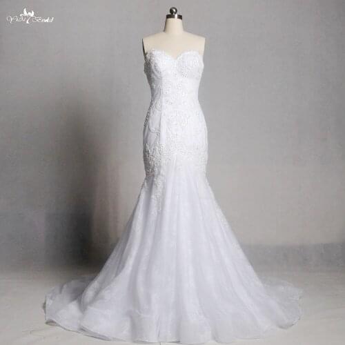LZ196 Heavy Beading Sequin Sweetheart Wedding Gown Mermaid Wedding Dress Vestido De Noiva