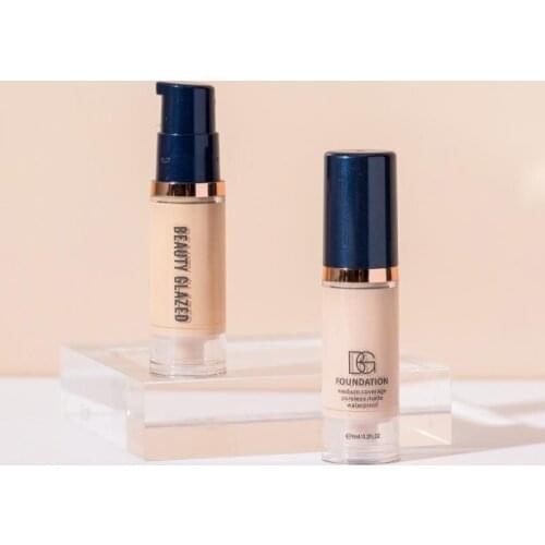 Face Matte Liquid Foundation Makeup Liquid Base Full Coverage Brighten Concealer Waterproof Long Lasting Contour Makeup TSLM2