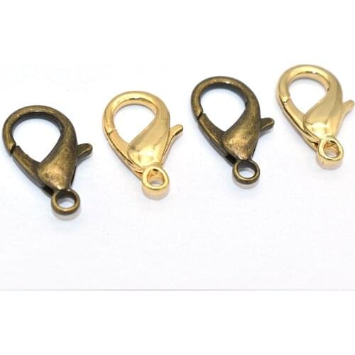 2mm Metal Gold Swivel Clasp Lobster Clasps Trigger Clips Handbag Hook Carabiner Snap Clip Hook metal keychain hook for Bag