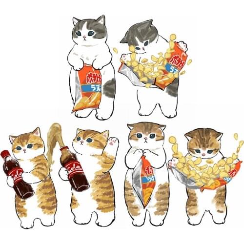 Fashion Car Sticker Kitty Cats Celebrate Birthday Stickers for Bike Skateboard Luggage Notebook Laptop Helmet Decal