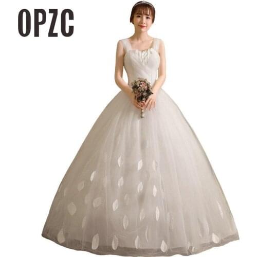 Velnosa Real Photo New Arrival Fashion White Lace Tulle Appliques Wedding dress 2020 Korean Style Bride Gown vestido de noiva