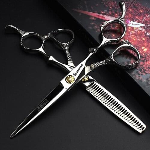 The new 6 inch barber shop hairdresser special hairdressing scissors flat cut thinning hairdressing scissors set tool