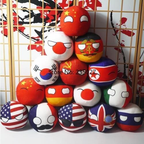 Polandball Plush Dolls Anime Countryball Short Plush Toys Mini Pillow 9-20cm Bag Key Ring Pendant Cosplay for Gift