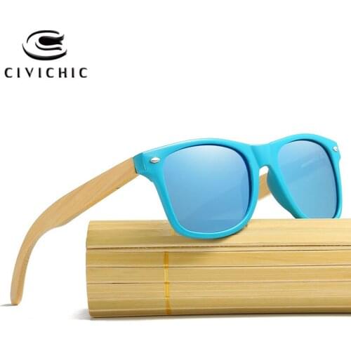 Chic Wood Sunglasses Women Polarized Glasses Men Mirror Coating Driving Eyeglass Hipster Oculos Bamboo Gafas De Sol Mujer KD020